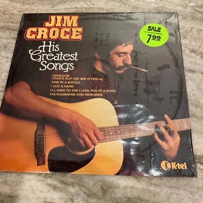 JIM CROCE LP His Greatest Songs 1980 UK PRESS K-TEL EX/NM Shrink - Image 1 of 3