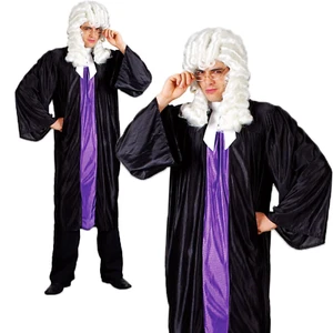 Judge Costume Adults Stag Night Novelty Fancy Dress Outfit Mens Ladies - Picture 1 of 5