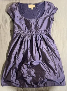 Burberry London Navy Blue Cap Sleeve Empire Waist Silk Dress Size US 8 EUC - Picture 1 of 9