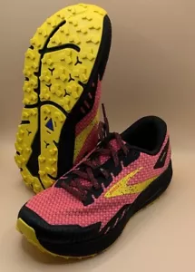 Brooks Divide 4 120394 1B 609 Medium Women's Diva Pink.Black.Lemon Running Shoes - Picture 1 of 5
