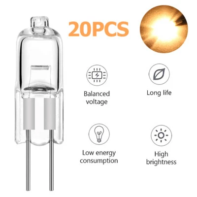 20PCS Halogen Bulb G4 12v 20w Lamp Headlight 360° Beam Angle Warm White Home - Image 1 of 4