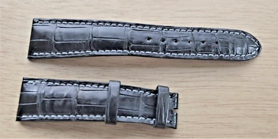 Authentic Patek Philippe Geneve Black leather watch strap C97 20/16mm 74+113mm. - Image 1 of 2