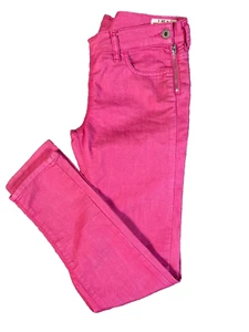 Women’s Diesel Ghosh Pink Skinny Stretch Cotton Jeans W28 L28 Side Zips Buttons - Picture 1 of 12