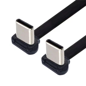 CY 65W USB-C to USB-C Ultra Slim Flat Power USB2.0 Data Cable Fast Charge for PC - Picture 1 of 1