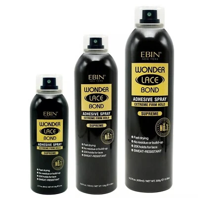 EBIN New York Wonder Lace Bond Wig Adhesive Spray Extreme Firm Hold Supreme Hair