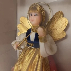 Handgefertigter Wachsengel 'Rosa' 2016 Eggl of Bavaria Germany echte Federflügel, neu - Bild 1 von 8