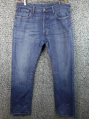 Vintage Levi's 501 XX Jeans Men's Fit 38x34 Blue Denim Pants Y2K 90s Mexico Made - Image 1 of 4