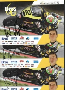 (3) Miroslav Popov Autographed Photos Famed Czech Motorcycle Racer - Picture 1 of 1
