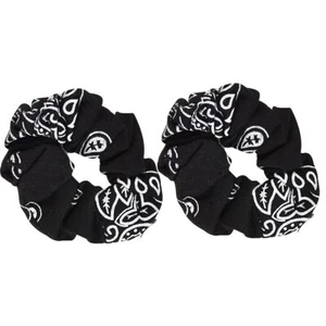 Bandana Scrunchies Cotton Hair Bobble - Set of 2 - Picture 1 of 10