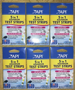 6 - API 5 in 1 Aquarium Test Strip Packs (4 Strips in each pack) - Picture 1 of 2