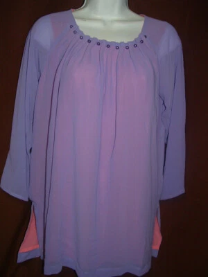 NUEVO TOP FORRADO MANGA 3/4 LINEA BY LOUIS DELL'OLIO LAVANDA XS Foto 1 de 2