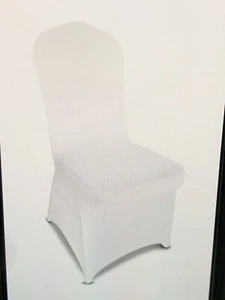 LGJIAOJIAO White Chair Covers 40 Pieces Stretch Spandex Slipcovers for Parties - Picture 1 of 2