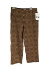 NWT Liz Claiborne Michaela Women's Pants size 12P brown pattern new w tags 