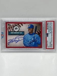 2019 Topps Brooklyn Collection Ken Griffey Jr. Autographs PSA 10 Red #’d 2/5 - Picture 1 of 4