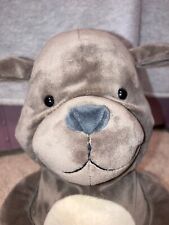 JELLYCAT London Raver Dog With Tags Dark Gray w/Beige, 8”- No hat (12-000)