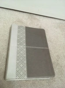 KJV STUDY BIBLE CROSS REFERENCE  STONE COVER RED LETTER - Picture 1 of 12