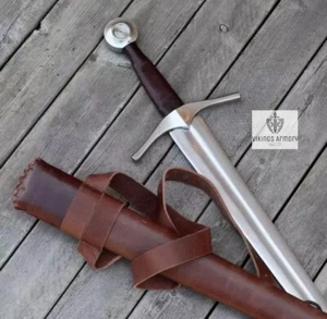 Hand forged Carbon Steel Viking Sword Battle Ready Medieval Arming With Scabbard - Picture 1 of 3