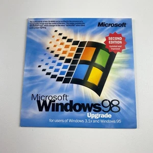Microsoft Windows 98 Upgrade Second Edition (1999) With Product Key, Genuine CD - Photo 1/4