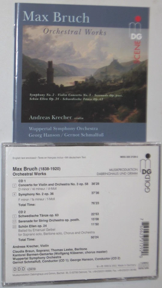 BRUCH: Symphony #2, Violin Concerto #3, String Serenade, Swedish Dances, - 2 CDs - Image 1 of 1