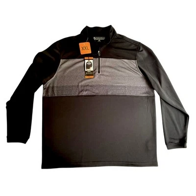 Pebble Beach гольф носить рубашка мужская XXL сухой Luxe черный серый толстовка Топ - Изображение 1 из 4