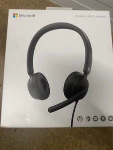 Microsoft Modern I6N-00001 USB Type-C Wired On-Ear Headset - Black - Picture 1 of 7
