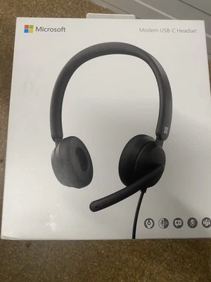Microsoft Modern I6N-00001 USB Type-C Wired On-Ear Headset - Black - Image 1 of 4