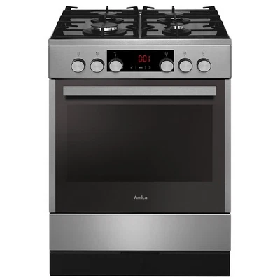 AMICA Elektro-Gas-Standherd SHEG 914 121 E - Edelstahl - A - Bild 1 von 3