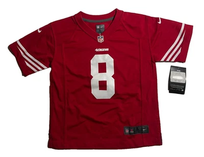 旧金山 49 人队 #8 NFL 球衣 - 青少年 L 码(小男孩)7 岁史蒂夫·杨 — 第 1/2 张图片