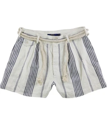 Bermudas informales con cinturón de cuerda Ralph Lauren para mujer, crmblu, 6 Foto 1 de 2