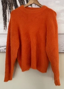 CAMILLA & MARC Ciprani Orange Soft Fluffy Warm Long Sleeve Jumper Size XS 6-12 - Picture 1 of 8