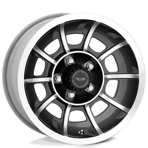 15x8.5" American Racing Wheels Vintage VN47 Vector Anthracite Machined Rims - Picture 1 of 9