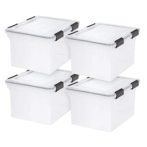 USA File Box WeatherPro File Organizer Plastic File Box for Letter/Legal File... - Picture 1 of 9