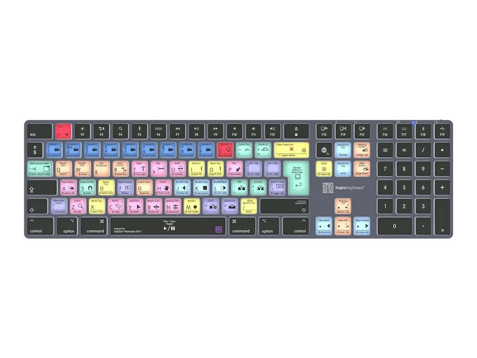 Logickeyboard Adobe Premiere Pro CC Titan UK Mac Tastatur LKB-PROCC-TM-UK - Bild 1 von 1