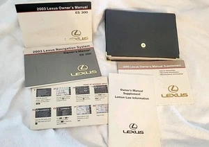 5pc Set Genuine OEM 2003 Lexus ES300 Owners Manual w/ Supplements & Leather Case - Picture 1 of 1