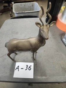 Vintage Brass Antelope 7 Inches Long 10 Inches Tall Ships From NC - Picture 1 of 7
