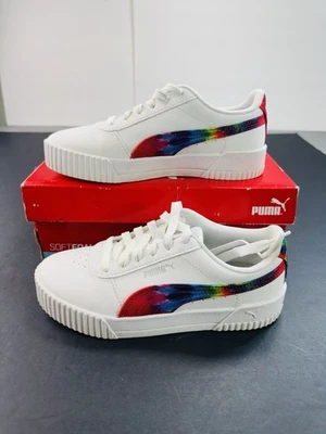 Puma Carina Tie Dye Espuma Suave Zapatos Atléticos Tenis Niñas Talla 5.5 C Con Caja Foto 1 de 4
