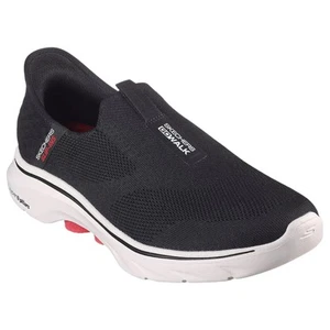 Zapatillas deportivas sin cordones para hombre Skechers Go Walk 7 - Easy On 2 negras blancas - Imagen 1 de 6