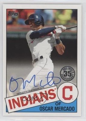 2020 Topps Update 1985 Topps Baseball Auto Oscar Mercado #85A-OM Auto - Image 1 of 2