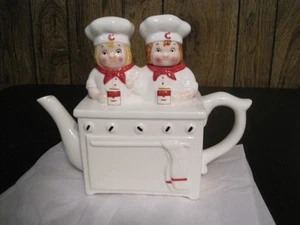 VINTAGE BENJAMIN & MEDWIN INC. 1998 CAMPBELL'S SOUP KIDS CERAMIC TEAPOT - Picture 1 of 14