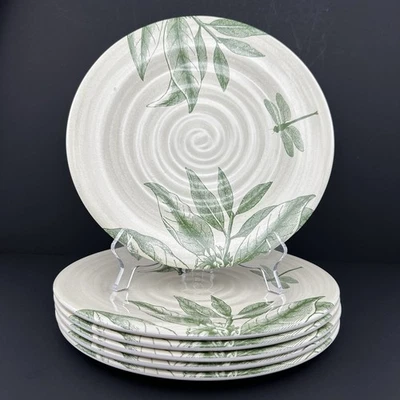 Platos de cena Target Home GREEN GARDENS crema melamina (6) planta libélula Foto 1 de 4