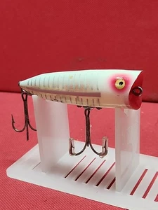 Vintage Heddon Ghugger Spook 3" Plug ANGELKÖDER SELTEN "White / Silver Shore" #3 - Bild 1 von 8