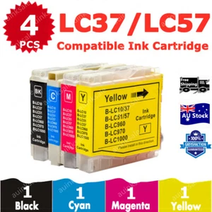 4x Compatible Ink Cartridge LC37 LC57 LC-37 LC-57 BK/C/M/Y For Brother Printer - Picture 1 of 6