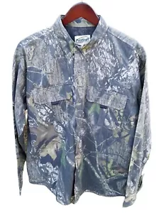 Fieldstaff Mossy Oak Breakup Camouflage Vented Hunting Shirt Med Button Down - Picture 1 of 8