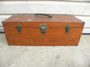 VINTAGE / Antique Wood / Wooden Jack's Tackle Box (Will Float) J.C. Chandler - Picture 1 of 15