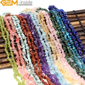 Natural Stone 5-8mm Freeform Chips Beads For Jewelry Making Gravel Free Shipping - Picture 1 of 322