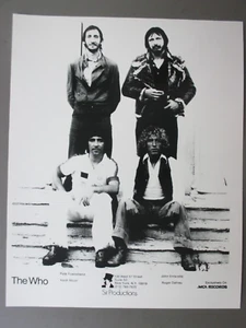 THE WHO - 8" X 10" glossy black & white promo photo Pete, Roger, Keith, John ! - Picture 1 of 1