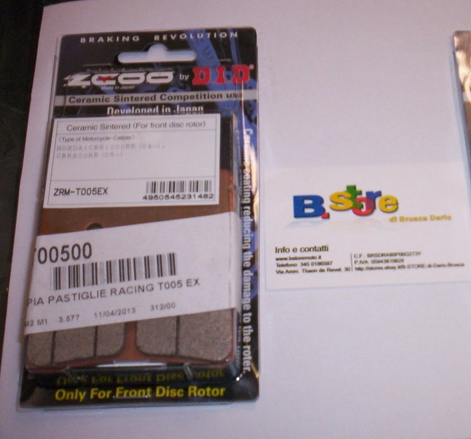 PASTIGLIE FRENO ANTERIORI ZCOO T005 RACING HONDA CBR 600 RR 2007/2013 - Imagen 1 de 1