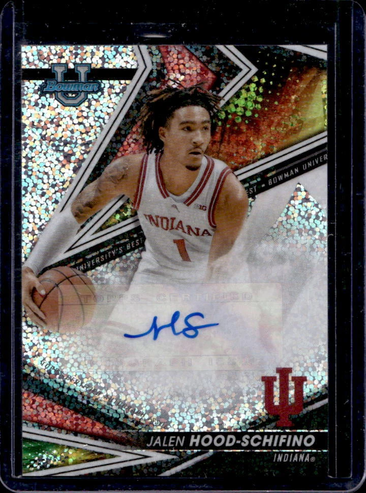 2022 Bowman's Best U Jalen Hood-Schifino Speckle Refractor Prospect Auto #15/25