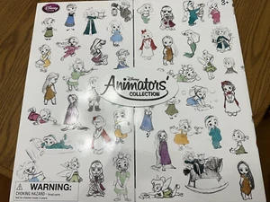 NEW! Disney store ANIMATORS' Collection Mini Doll Set of 15 Display Gift Box - Picture 1 of 4