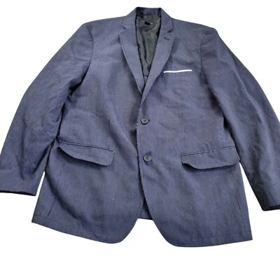 Blazer Inc International Concepts Para Hombre Grande Azul Forrado a Rayas Chaqueta Deportiva Foto 1 de 4